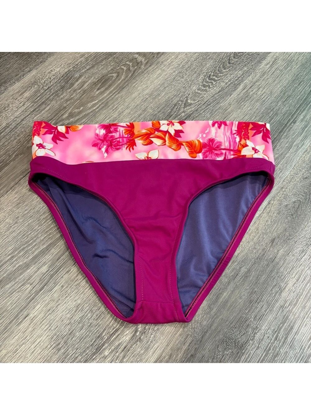 UjENA 84 Pink and Orange Floral Bikini Bottom